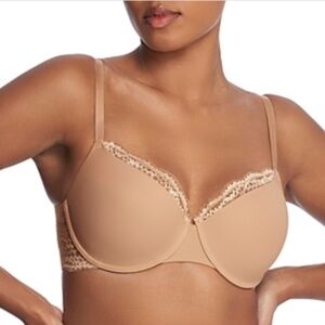 Natori Womens Breakout Full Fit Contour Underwire Bra 32DDD Cafe/Ivory - NWT